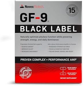 GF-9 Black Label Advanced HGH Support for Men 45+ – Clinically Studied Amino Acid Complex, Alpha-GPC, GLP-1 Pathway Support & Focus – 210 Capsules