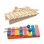 Baker Ross FE598 Wooden Xylophones Craft - Pack of 2, Make Your Own Musical Instruments, Wooden Toys for Kids, Paint Your Own Wooden Crafts