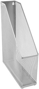 OSCO Silver Wiremesh Magazine Rack | Folder Storage | File Organiser | 1 Section | Desk Tidy | Document Holder