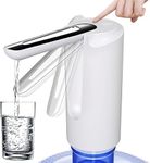 EBZAK Folded Water Bottle Dispenser, Portable Electric Water Bottle Pump for 5 Gallon & Universal Bottles, USB Charging Automatic Drinking Water Dispenser Water Jug Pump for Home, Office, Outdoor