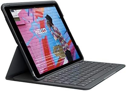 Logitech IPad (7th, 8th and 9th Generation) Keyboard Case Slim Folio with Integrated Wireless Keyboard (Graphite)