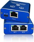 Ethernet Splitter 1 to 2 High Speed 1000Mbps, Gigabit Ethernet Splitter, LAN Splitter Dual LAN RJ45 Port Router Switch for Cat5/5e/6/7/8 Cable, IEEE 802.3 Compliant Plug and Play