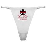 CafePress Classic Thong Thong Underwear, Funny Womens Panties White