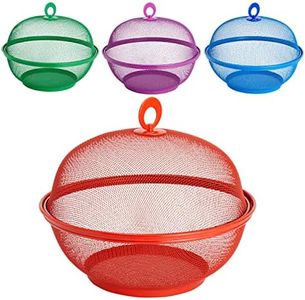 Juvale Mesh Wire Fruit Basket with Lid for Vegetables, Fruits, Gifts, House Warming, Home, Restaurants, 4 Colors