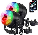 Disco Lights Disco Ball U'king, Remote Control DJ Lights 3W 7 Colours Strobe Light Sound Activated Party Lights for Xmas Party Pub Wedding Club Show