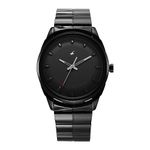 Fastrack Mens Analog Black Dial Black Band Stainless Steel Watch