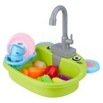Amazon Brand - Jam & Honey Peppa Pig Kitchen Sink Toy for Kids 2+ Years, Pretend Play Wash Up Set with Water Pump & Utensils, Kitchen Playset, Role Play Toy, BIS Certified Safe