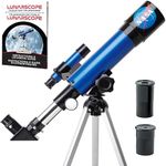 NASA Lunar Telescope for Kids – 90x Magnification, Includes Two Eyepieces, Tabletop Tripod, and Finder Scope- Kids Telescope for Astronomy Beginners