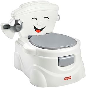 Fisher-Price Meine erste Toilette, Töpfchen für Babys, deutsche Version, interaktives Toiletten Training, mit Musik und Geräuschen, Baby Topf, ab 1 Jahr HJC38