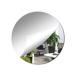 TAIANJI Round Self Adhesive Acrylic Mirror, Large Non Glass Tiles Plate Mirror 30cm for Walls Bathroom Stick on Decorative Mirror