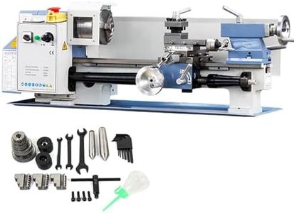500W Metal Lathe, 13.77 * 7in Precision Mini Metal Lathe, Speed 100~2500RPM, for Metal Drilling, Reaming, Tapping and Turning Various Metric Threads