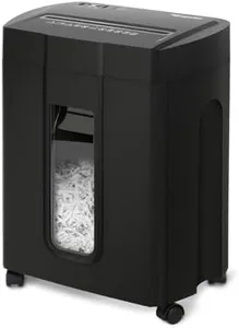 Low Noise 48dB Paper Shredder for Home, 15-Sheet Cross Cut, Credit Card Office Shredder, 4.7 Gallons Wastebasket, P-4 High Security, Black