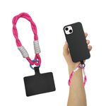 GadgetBite Universal Anti-lost Phone Lanyard Wrist Rope - Secure and Stylish Phone Wrist Strap Cord (Neon Pink and White)