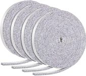 4 Rolls 120 Inch Felt Strip with Adhesive Backing Felt Tapes Furniture Felt Strip Rolls Self Stick Heavy Duty Polyester for Protecting Furniture and DIY Adhesive (Gray, 0.5 Inch)