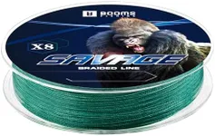 Booms Fishing BG1 Savage Braided Fishing Line, 8 Strands Braided Lines, Abrasion Resistant PE Lines,Zero Stretch and Ultra Sensitive, 50LB(0.35mm)-150Yds