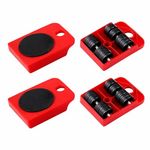 Heavy-Duty Furniture Moving Wheel Pads – Easy & Safe Slider Tool for Shifting Washing Machines, Fridge, Sofa & Wardrobes – Max Load 150KG/331LBS (Pack of 4, Only Wheel Pads) (4)