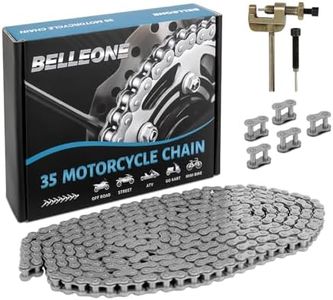 Belleone #35 Roller Chain 10 Feet -320 Links #35 Chain with Chain Breaker & 5 Connecting Links for Go Karts, Motorcycles, Mini Bikes, Bycicles, Other Home and Industrial Machinery