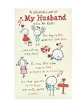 UK Greetings Wedding Anniversary Card for Husband - Cute Poem Design, Multi, 149mm x 229mm