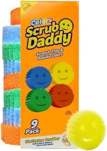 Scrub Daddy Color Sponges - Scratch-Free Multipurpose Kitchen Sponges - Bulk Dish Sponges for Kitchen, Bathroom & More - Household Cleaning Sponges Made with BPA-Free Polymer Foam (9 Count)