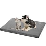 EMPSIGN Dog Bed Crate Pad Mattress Reversible (Cool & Warm), Orthopedic Dog Bed, Water Proof Linings, Removable Machine Washable Cover, Firm Support Pet Crate Bed for Small to XX-Large Dogs, Grey