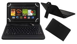 Acm USB Keyboard Case Compatible with Kindle Fire Hd 7 2012 2nd Gen Tablet Cover Stand Study Gaming Direct Plug & Play - Black