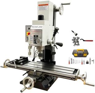 HayWHNKN Mini Milling Drilling Machine R8 Benchtop Mirco-Feed Precision Mill Drill Machine 7.1x27.5'' 1300W 20-2250rpm Variable Speed Metalwolling Milling Machine for Wood Metal 110V