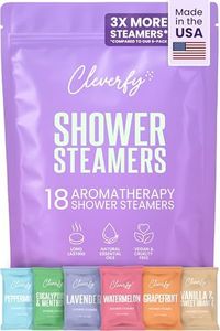 Cleverfy Shower Steamers Aromatherapy - 18 Pack of Shower Bombs with Essential Oils. Self Care Stocking Stuffers for Women and Teens and Christmas Gifts for Women. Purple Set