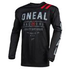 O'Neal | Motorcycle-Jersey | Enduro Motocross | Breathable Fabric, Padded Elbow Protection, fit for Maximum Freedom of Movement | Jersey Element Dirt | Adult | Black Grey | Size S