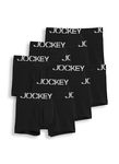 Jockey Men's Underwear ActiveStretch 4" Boxer Brief - 6 Pack, Black, L