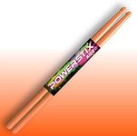 Powerstix colorful drumsticks for kids, Durable and light, specially designed for both electronic drums and acoustic drums for kids (BIG STARS ORANGE)
