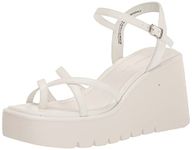 Madden Girl Women's Vaultt Wedge Sandal, White Paris, 5 UK