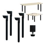 Jarshtime Folding Table Leg 4 PCS Foldable Desk Legs 40cm/ 16 inch Metal Furniture Legs with Height Adjustable for Small Wooden Table Camping Table Laptop Desk