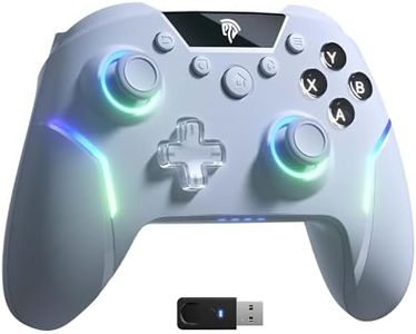 EasySMX X20 Game Controller - RGB Backlit, Dual Mechanical Triggers, 2-Stage Hall Stick, 1000Hz Polling Rate, 6-Axis Gyro on PC and Switch, Multi-Platform Compatible