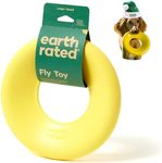 Earth Rated Flying Disc Dog Toy, Interactive Flying Saucer Toy for Adult and Puppy Dogs, Floats in Water, Large, Yellow