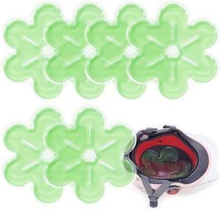 Ice Pack Hard Hat Cooling Insert, Blue, Flower Shape Design, Reusable Helmet Cooling Pad for Heat Protection (Green, 6 Count)