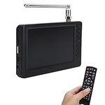 5 Inch Digital Television ATSC TV, 1920 x 1280 Portable HD Remote Control Digital TV 16:9 with Rechargeable Battery Fit for Car Camping Kitchen