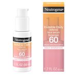 Neutrogena Invisible Daily Defense Face Serum with Broad Spectrum SPF 60+ to Help Even Skin Tone, Oil-Free, Non-Greasy, Antioxidant Complex for Environmental Aggressors, 1.7 fl. oz