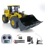 Hobby Grade Xdrc Metal 1/14 Rc Hydraulic Loader Model RTR Esc Motor Servo Lights Sound Radio Controller Battery