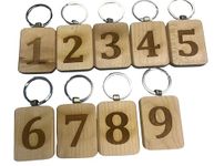 Blessings 1-9 Wooden Number Keychains Set Of 9