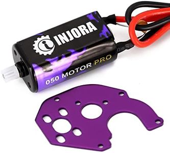 INJORA RC Brushed Motor 050 50T Pro High Torque Motor with Motor Mount for SCX24 Gladiator Bronco C10 JLU Deadbolt Axial 1/24 Crawler Upgrade Parts