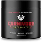 Carnivore Electrolytes: Premium Hydration Powder for Carnivore Diet - Balanced Electrolyte Support, Zero Carb, Keto Friendly - Supplement for Optimal Energy & Recovery - 90 Servings (Unflavored)