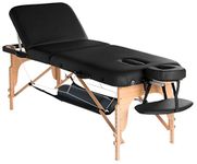 BodyPro® Deluxe Liftback Professional Quality Massage Table - 7CM High Density Foam + Breathe Hole + Adjustable Contoured Face Cushion + Side Arms + Reiki Panels + Carry Case + Storage Shelf - 15Kg
