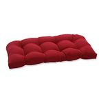 Pillow Perfect Outdoor/Indoor Pompeii Tufted Loveseat Cushion, 44 inch x 19”, Red