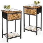 Fixwal Nightstands Set of 2, End Si