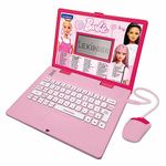 Lexibook Barbie, French/English Bilingual Educational Computer, Toy for Kids with 124 Activities for Learning, Having Fun and Playing the Piano, Pink, Color, JC598bbi1