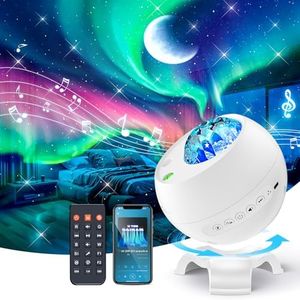 COOLNIGHT Projecteur Ciel Etoile, 180 Effets Skylight Projecteur Galaxie, Bluetooth+15 Bruit Blanc Veilleuse Enfant Veilleuse Adulte,Télécommande Lampe Galaxie Veilleuse Etoile Projection Cadeau Ado