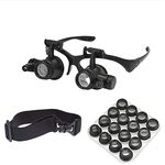 Beileshi Watch Repair Magnifier Loupe Jeweler Magnifying Glasses Tool Set with LED Light (2.5X 4X 6X 8X.