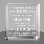 ZZP Boss Day Gifts for Women Men Acrylic Decorations Boss Appreciation Gift Office Desk Decor Boss Day Christmas Birthday Gift for Coworker Boss Lady Gifts for Leader Mentor Retirement Gift for Woman