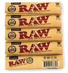 RAW King Size Slim Rolling Papers, Pack of 5