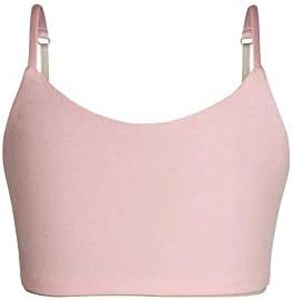 Bleum Girls Reversible Training Bra | Teen & Tween First Bra, Ultra Soft, Reversible, Adjustable Straps & Seamless, Use as Bralette | Everyday Comfortable Bra Light Pink